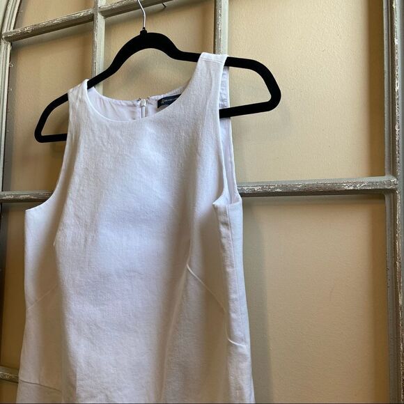 BROOKS Bothers-White Cotton Blend Lace Bottom Detail Vacation Midi Dress - Picture 5 of 12